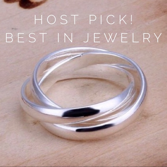 Jewelry - NWOT Silver Trinity Triple 3 Three Ring Band